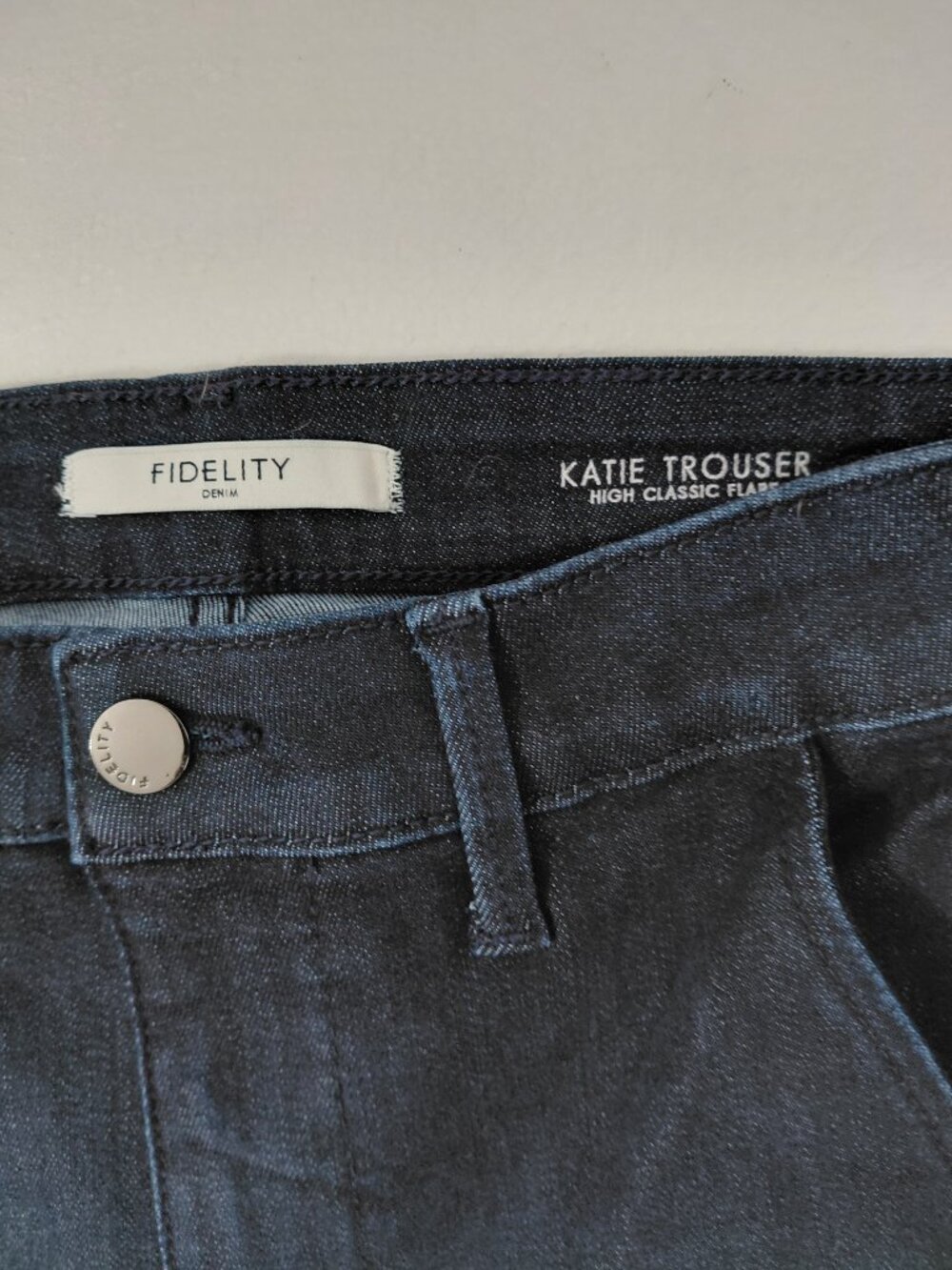 Fidelity Denim Katie Wide Leg Jeans – Dark Wash - Picture 4 of 8